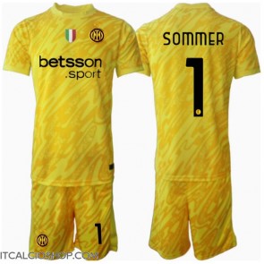 Inter Milan Yann Sommer #1 Portiere Seconda Maglia Bambino 2024-25 Manica Corta (+ Pantaloni corti)